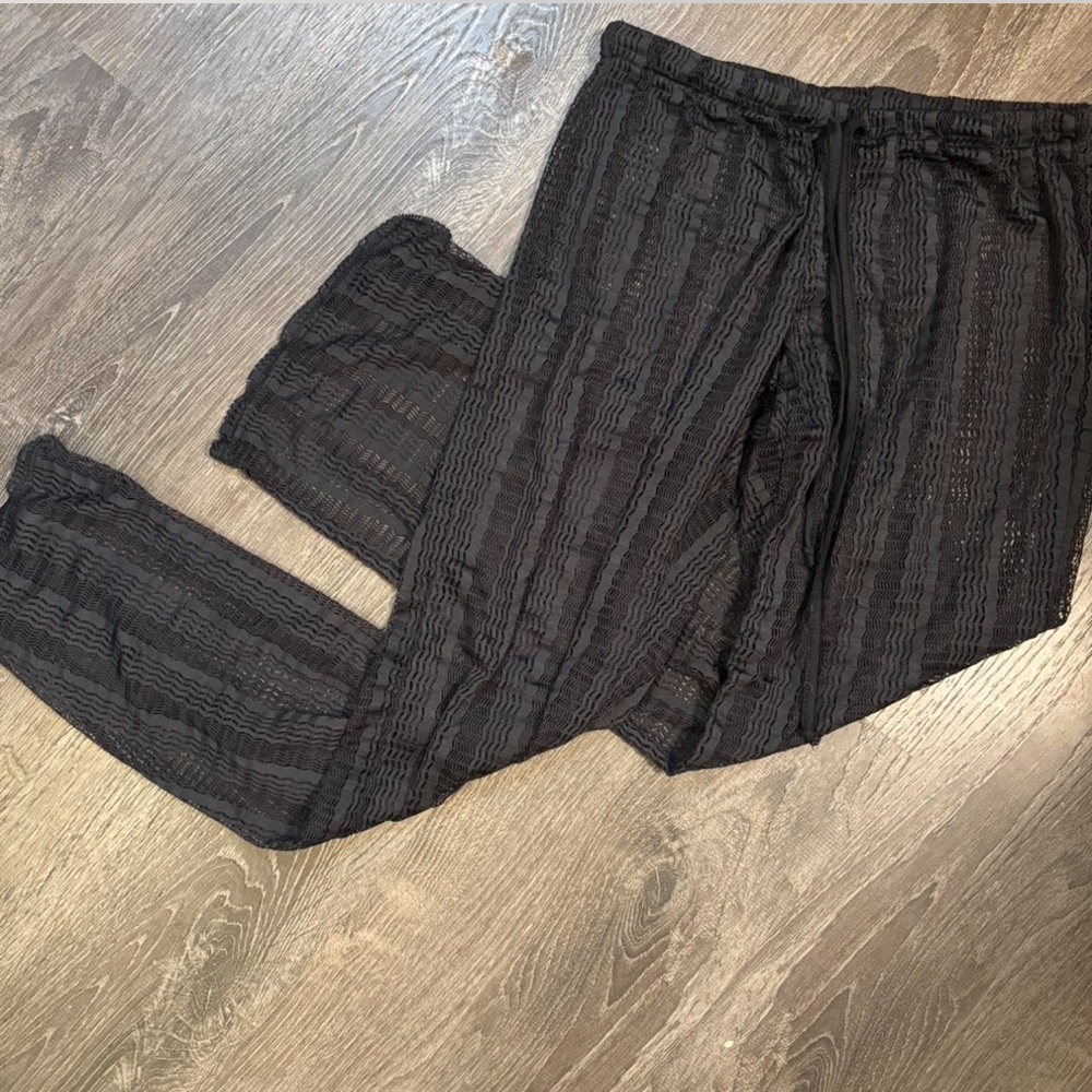 BLACK SWIM COVER UP PANTS